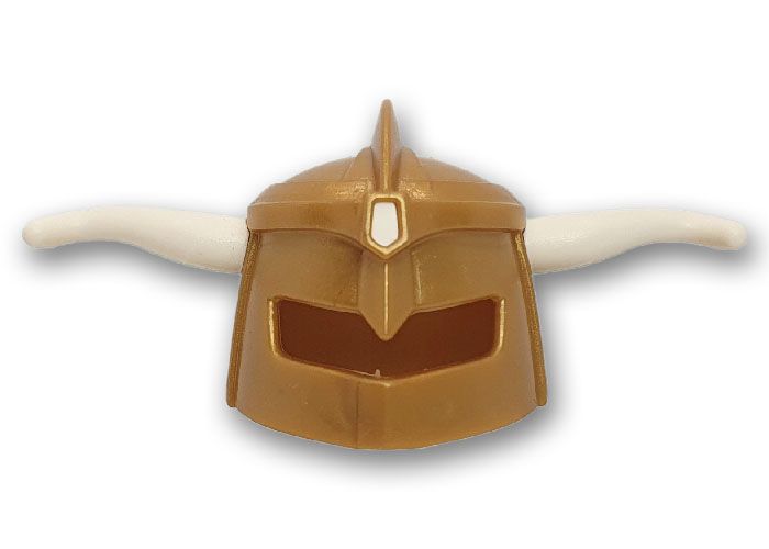Artículo de Playmobil, Casco Dorado con cuernos Medieval