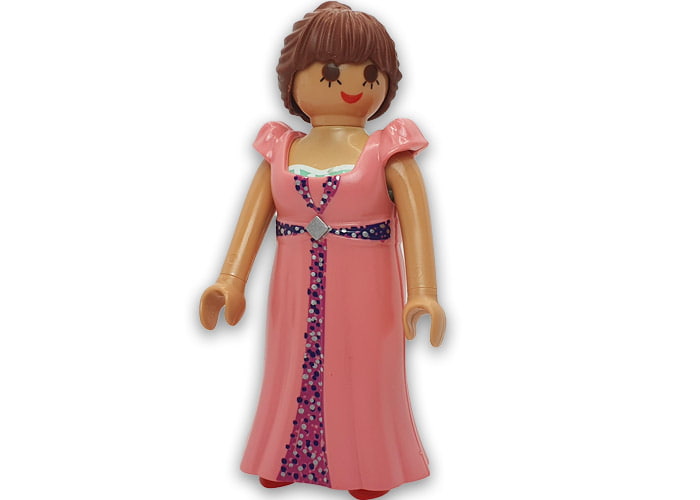 Artículo de Playmobil, Chica castaña vestido rosa