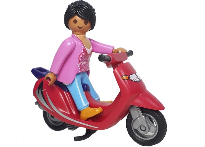 Artículo de Playmobil, Chica con moto Scooter