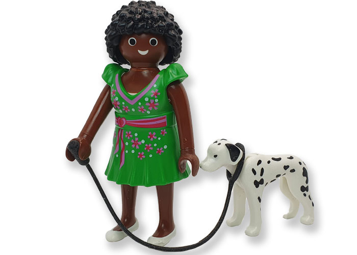 Artículo de Playmobil, Chica con vestido verde y perro