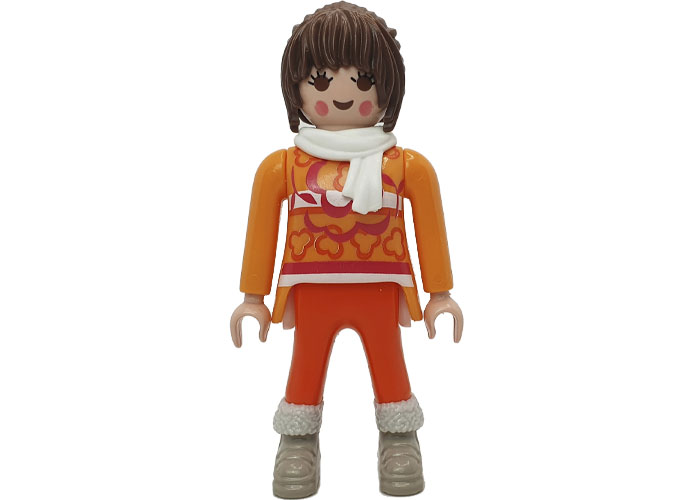 Artículo de Playmobil, Chica Jersey Naranja de invierno