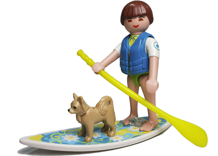 Artículo de Playmobil, Chica Paddle Surf con perro