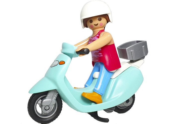 Artículo de Playmobil, Chica Scooter Celeste