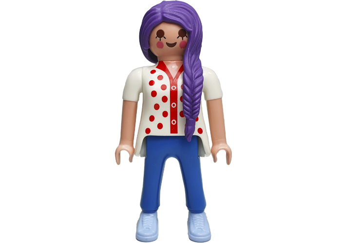 Artículo de Playmobil, chica trenza morada