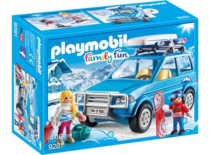 Artículo de Playmobil, coche con caja de transporte