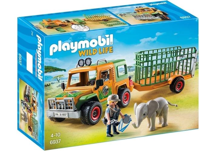 Artículo de Playmobil, Coche remolque con Elefante Safari