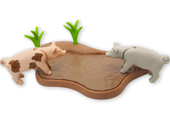 Artículo de Playmobil, Cochinos en charco de barro