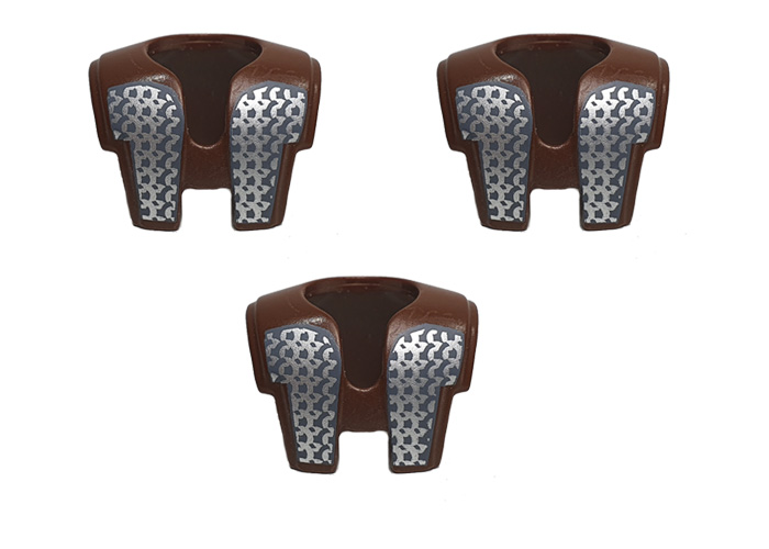 Artículo de Playmobil, Cuello Armadura marron (x3)