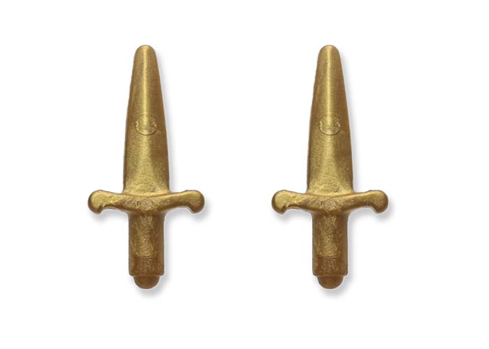 Artículo de Playmobil, Daga medieval Dorada (x2)