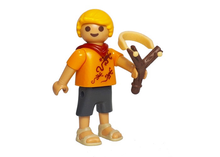 Artículo de Playmobil, Daniel Travieso con Tirachinas