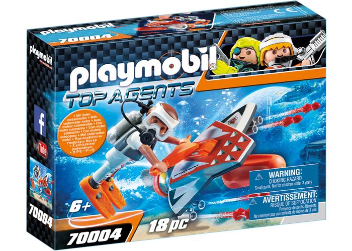 Artículo de Playmobil, Deslizador Submarino Top Agent