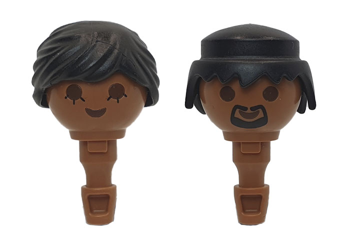 Artículo de Playmobil, Duo Cabezas Bronceadas + pelo