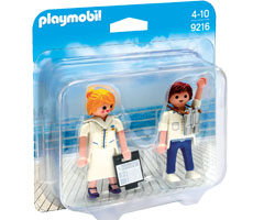 Artículo de Playmobil, Dúo Pack Capitán y azafata de barco