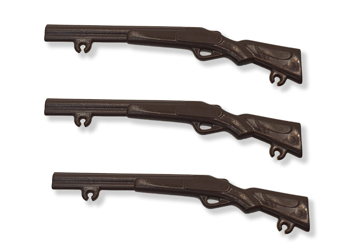 Artículo de Playmobil, escopeta marrón (x3)