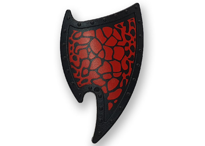 Artículo de Playmobil, Escudo Escamas Rojo y negro