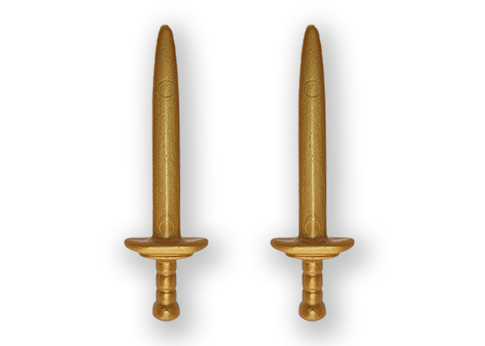Artículo de Playmobil, Espada Clasica Dorada (x2)