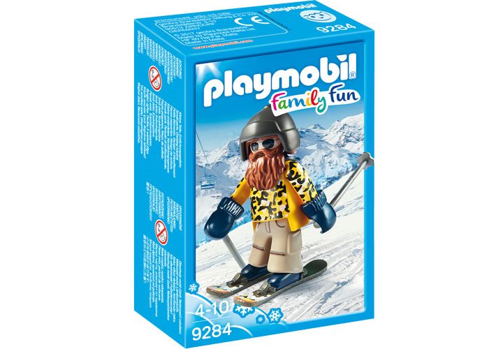 Artículo de Playmobil, Esquiador con barbas y casco negro
