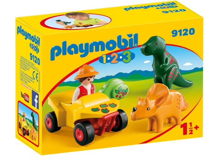 Artículo de Playmobil, explorador con Dinos