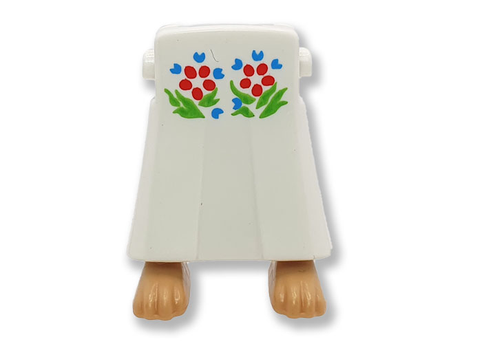 Artículo de Playmobil, falda blanca pie de conejo