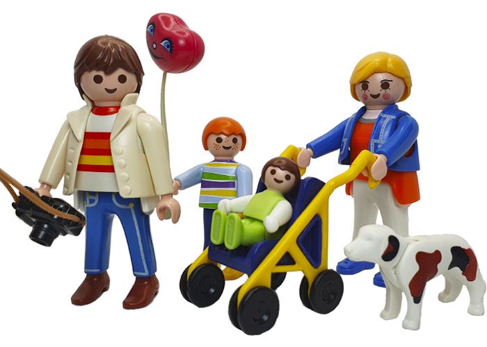 Artículo de Playmobil, Familia con niños y perro