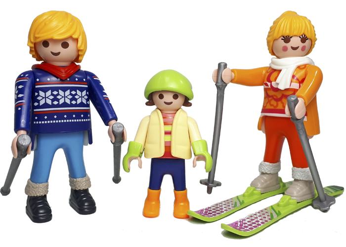 Artículo de Playmobil, Familia Esquiadora Nieve