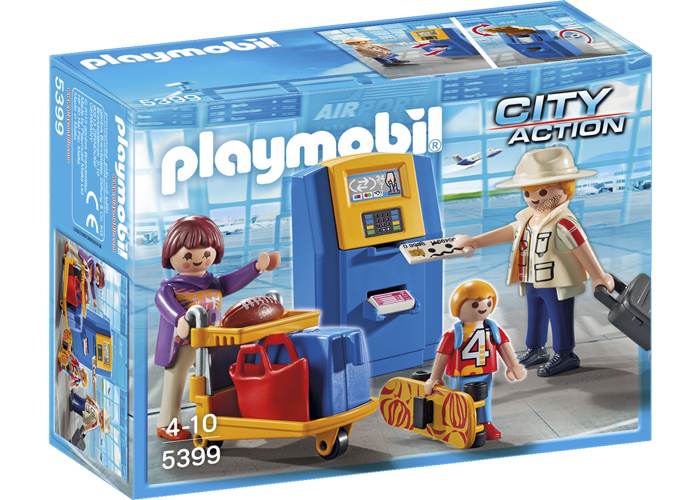 Artículo de Playmobil, Familia haciendo check in automático