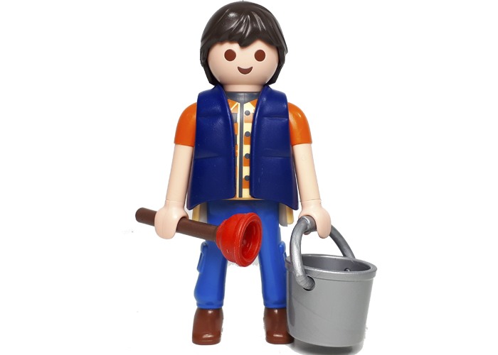 Artículo de Playmobil, Fontanero con cubo