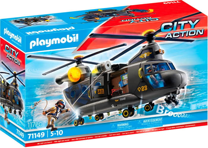 Artículo de Playmobil, Fuerzas Especiales - Helicóptero Banana