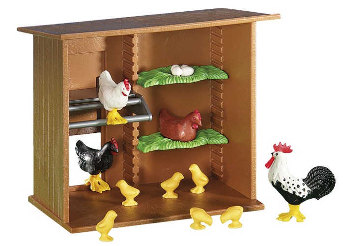 Artículo de Playmobil, Gallinero con gallina y gallo