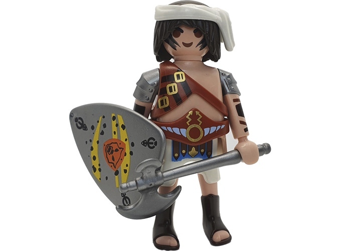 Artículo de Playmobil, Gladiador con escudo y hacha.
