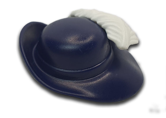 Artículo de Playmobil, Gorro ala ancha Azul con pluma blanca