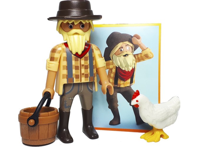 Artículo de Playmobil, Granjero con gallina The Movie