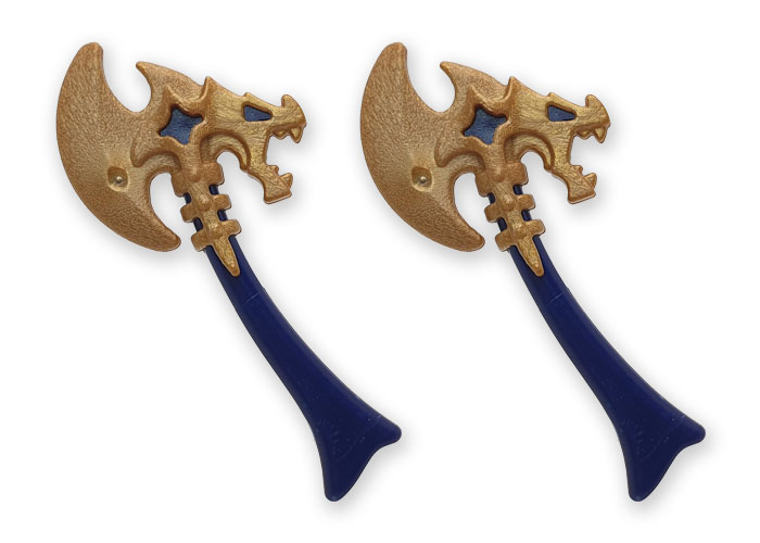 Artículo de Playmobil, Hacha Mata dragón azul (x2)