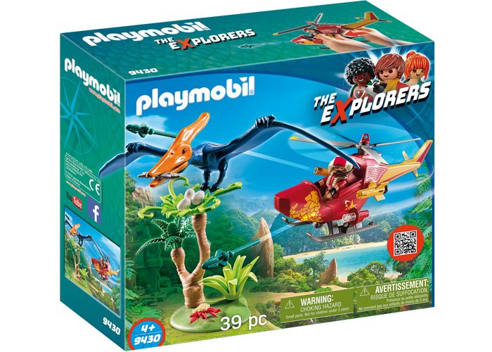 Artículo de Playmobil, Helicóptero con Pterodáptilo