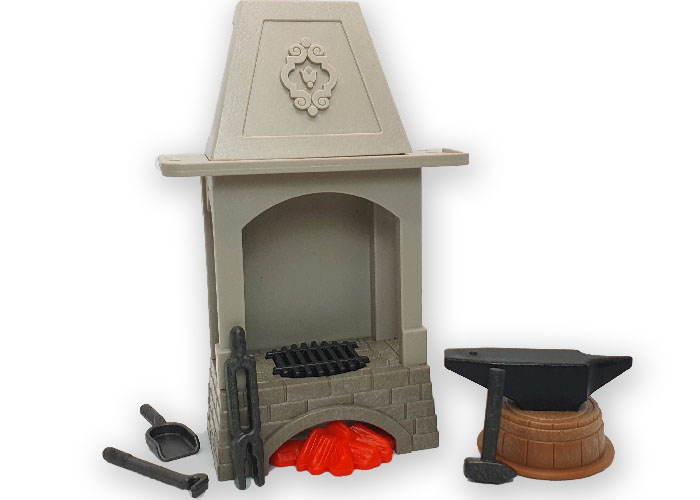 Artículo de Playmobil, herrería con yunke y accesorios