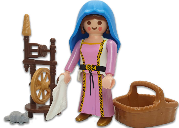 Artículo de Playmobil, Hilandera de Belen con rueca