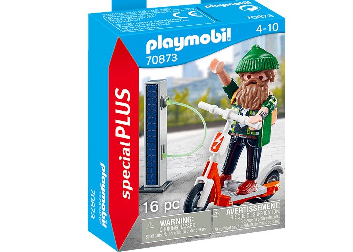 Artículo de Playmobil, Hipster con e-scooter