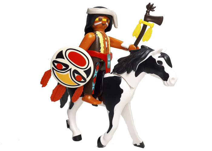 Artículo de Playmobil, Indio en Caballo appaloosa