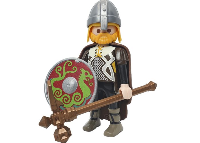 Artículo de Playmobil, jefe Vikingo con mazo
