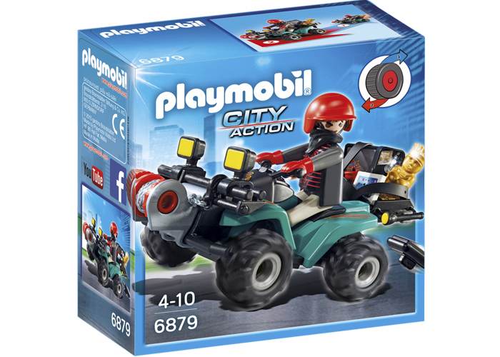 Artículo de Playmobil, Ladrón con Quad y botín