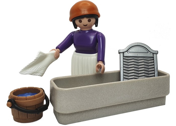 Artículo de Playmobil, Lavandera con accesorios belén