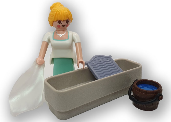 Artículo de Playmobil, Lavandera con accesorios belén V6