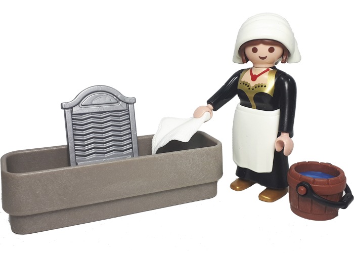 Artículo de Playmobil, Lavandera con cubo y accesorios