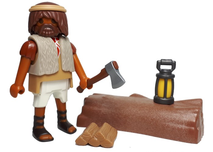 Artículo de Playmobil, Leñador con tronco