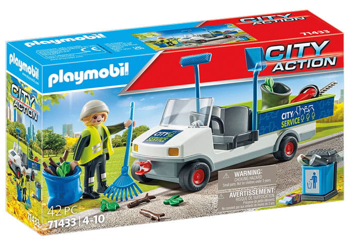 Artículo de Playmobil, Limpieza urbana con coche eléctrico