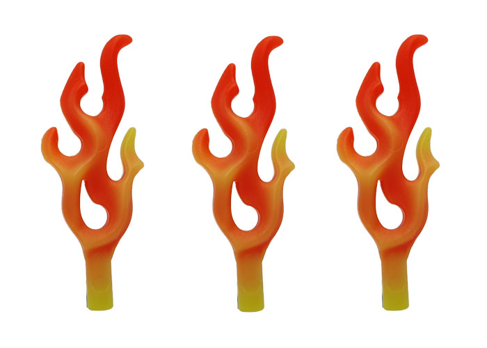 Artículo de Playmobil, llama de fuego (x3)