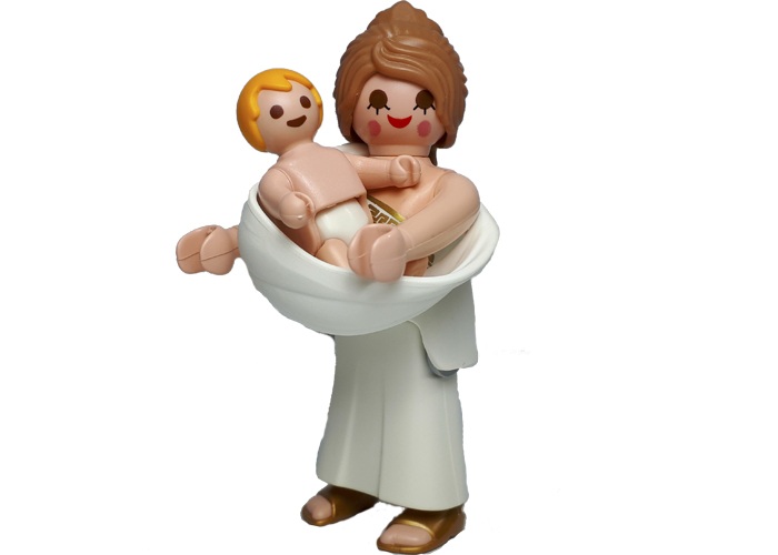 Artículo de Playmobil, Madre con bebé y cesto
