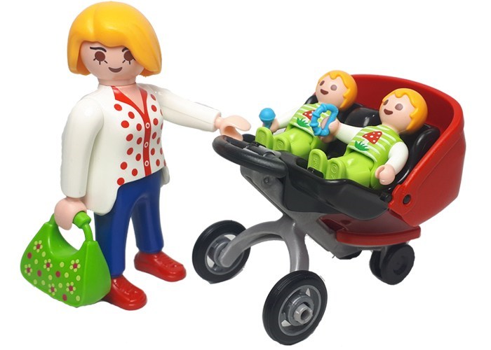 Artículo de Playmobil, Madre con Carro Gemelar