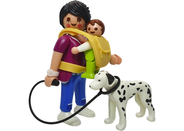 Artículo de Playmobil, Madre con cesto portabebe