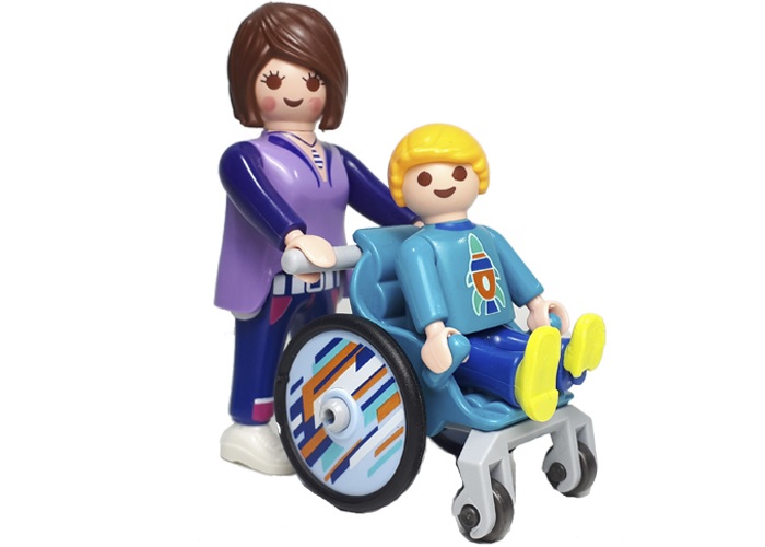 Artículo de Playmobil, Madre con niño en silla ruedas